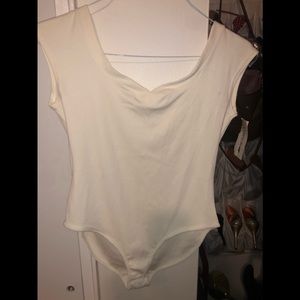 Jaipur off the shoulder body suit white